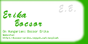 erika bocsor business card